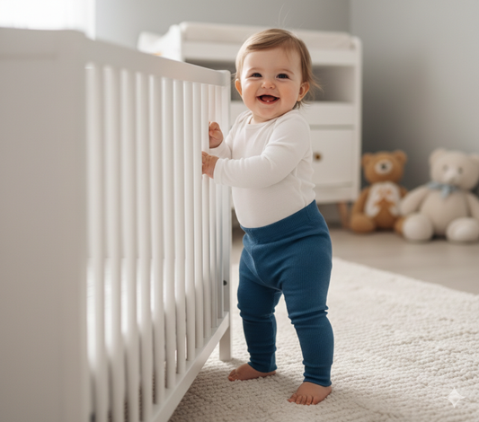 Gerippte Baby-Leggings in 3 Farben