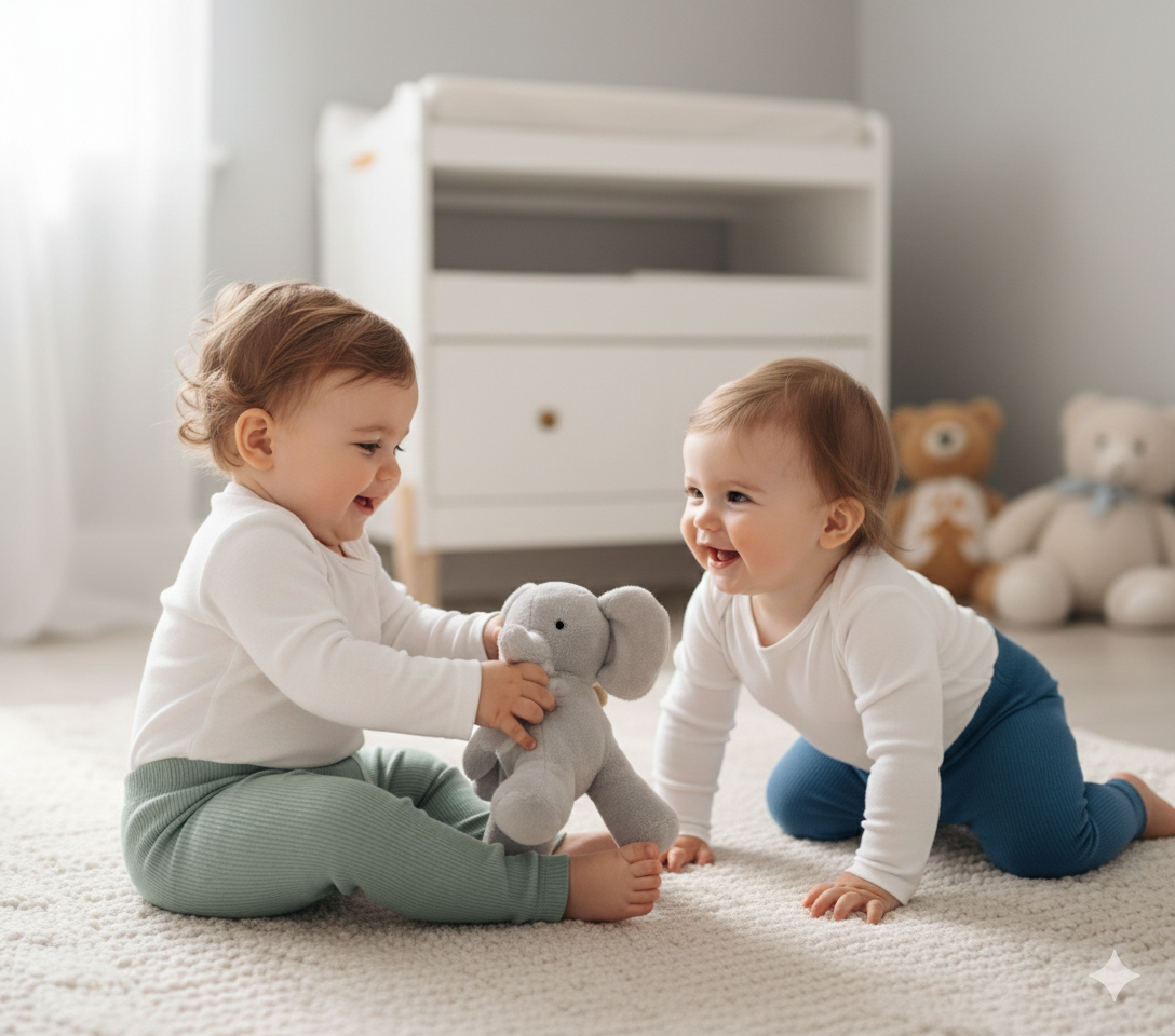Gerippte Baby-Leggings in 3 Farben